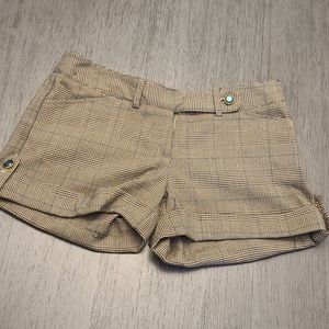 Small Seduction Tan Plaid with Turquiose Shorts